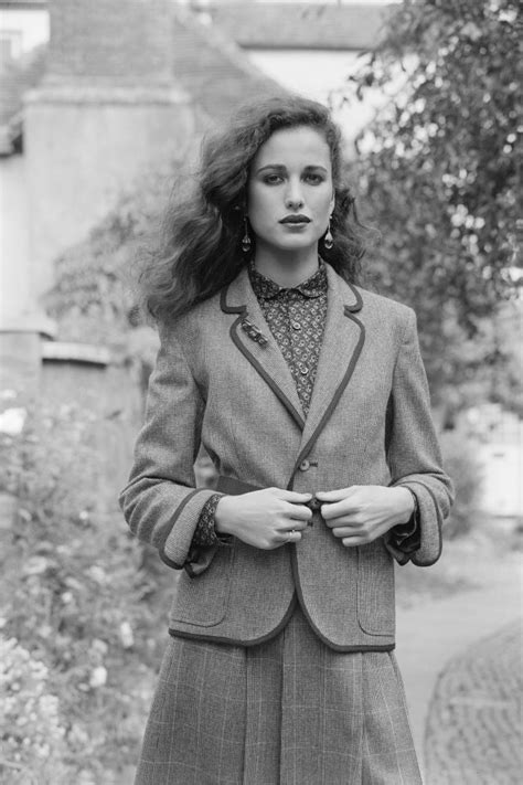 andie macdowell modeling.